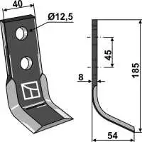 Y-Messer 185x40mm